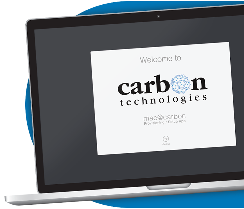 Image on the Carbon Provisioning App on a laptop screens.